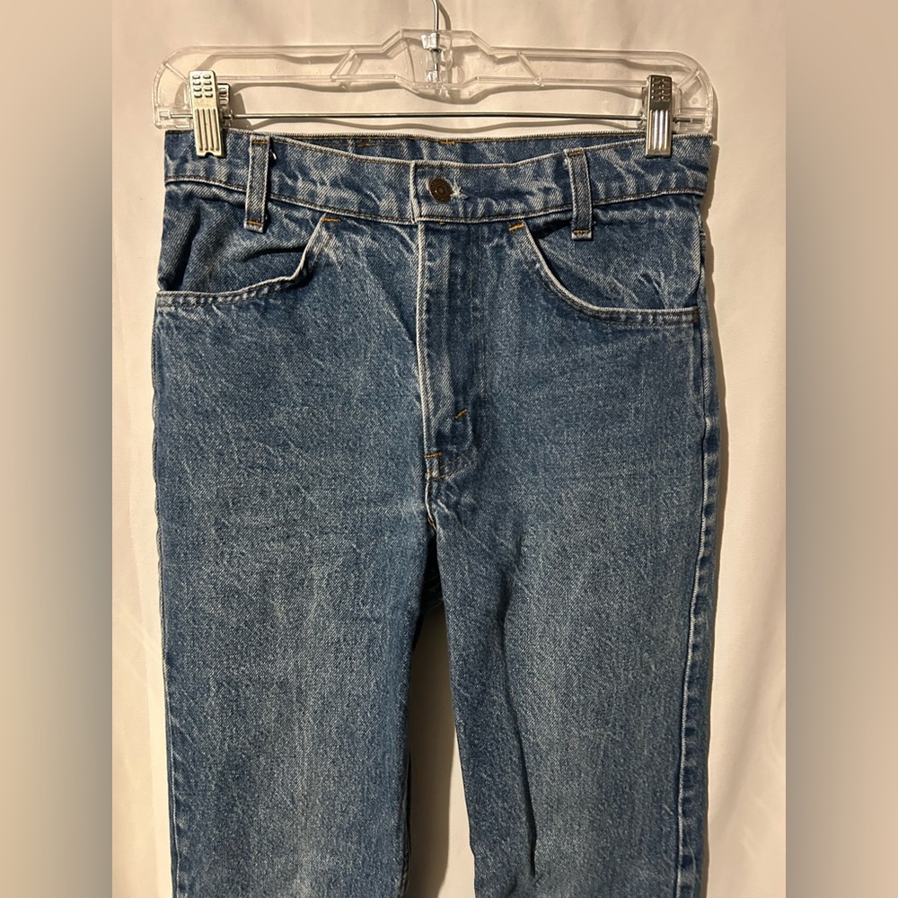 Vintage Orange Tag Levi’s Women’s Floral Embroidered Blue Denim Jeans - Picture 5 of 5